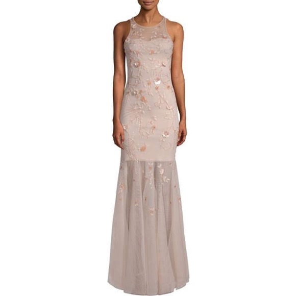 Parker Monique Long Sequin Sleeveless Gown Dress S - Picture 4 of 5